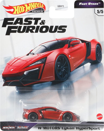 Hot Wheels Fast&furious Fast Stars W Motors Lykan Hypersport Color Rojo