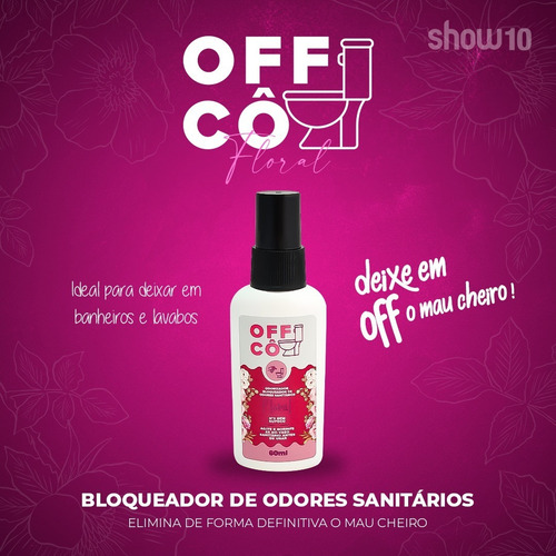 Imagem 2 de 3 de 2 Neutralizador De Odores Sanitários Floral 60ml Offcô