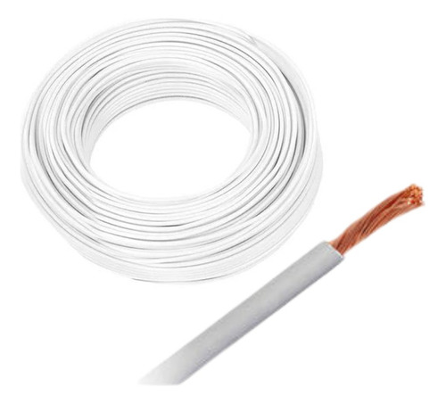 Cable Thhw-ls Indiana Calibre 12 3.31mm²(12awg) Blanco X 50m En Metreado