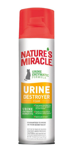 Destructor De Orina Nature's Miracle Para Gatos En Espuma 