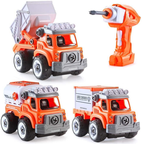   In  Take Apart Toy Cars With Electric Drill Remote Co...