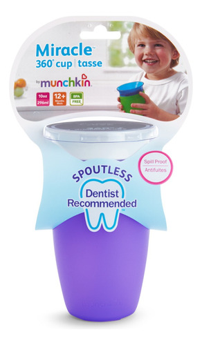 Vaso Entrenador Munchkin Miracle Cup 10 Oz Morado