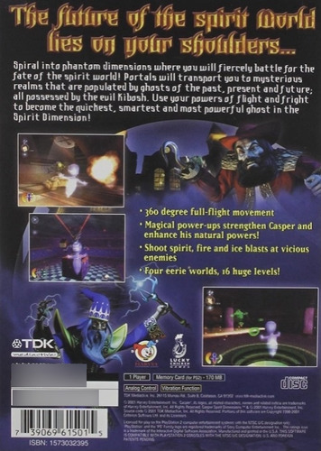 Casper Spirit Dimensions - Ps2 - M. Física - Lacrado
