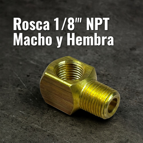 Adaptador Macho Hembra Bronce 1/8 Npt C739 Orlan Rober