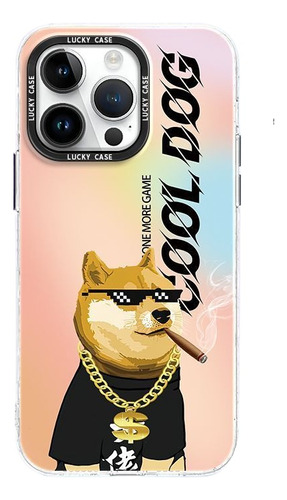 Para iPhone 14promax/13 Funda Láser Perro Gran Hermano