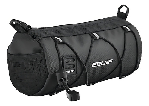 Bolso Manubrio 2.5 Litros Bicicleta Ciclismo Manillar Ruta Mtb Multiuso Negros Tipo Barril Estuche