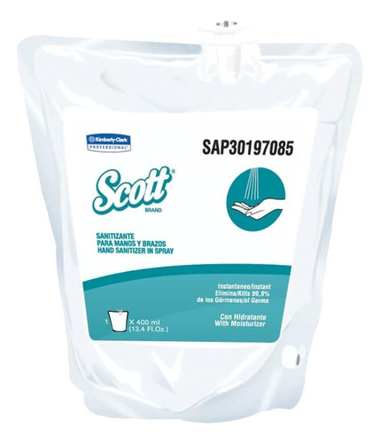 Sanitizante Spray Scott X400 Ml - mL a $91