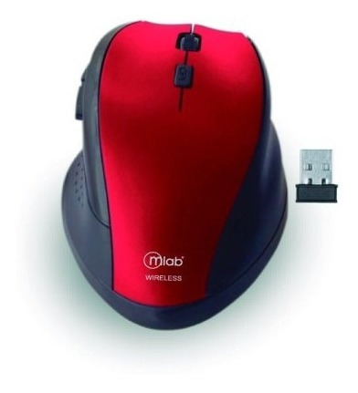 Mouse Inalambrico Usb Rojo Microlab