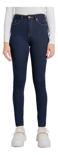 Jeans Oggi Mujer Mezclilla Azul Oscuro Lucy Súper Skinny