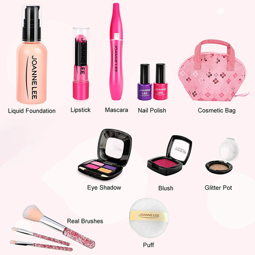Kit De Maquillaje Simulado Para Niñas, Set De Maquillaje Bás
