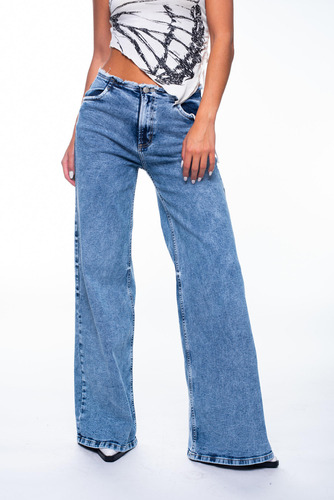 Jeans Mujer Efesis Jeans Porto Palazzo S/ Pretina Azul Efesi