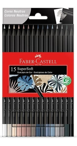 15 lápices de colores neutros Supersoft de Faber Castell