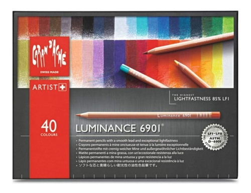 Caran D'ache Luminance Set De 40 Lápices De Colores A Pedido