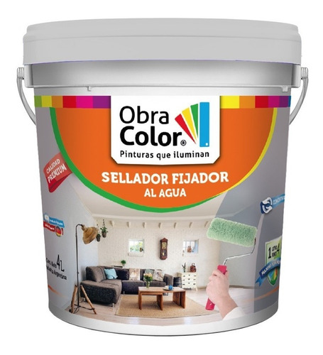 Fijador Sellador Al Agua Concentrado Obra Color X 1 Litro