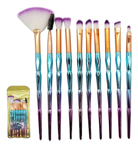 Set De Pinceles De Maquillaje Beauty Style 10 Unidades