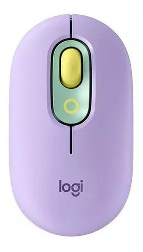 Mouse Logitech Pop Bluetooth Botón Emojis - Lila Verde