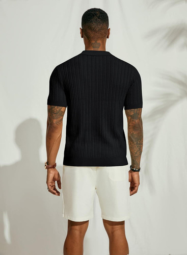 Camisa Casual Para Hombre, Camisa Casual De Punto Fresco De