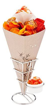 Soporte Para Papas Fritas De 2.5 X 5 Pulgadas, 1 Con Soporte