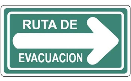 Señalamiento Para Pasillos, Mxsev-048, 25x25 Cm, De Evacuac Color Verde