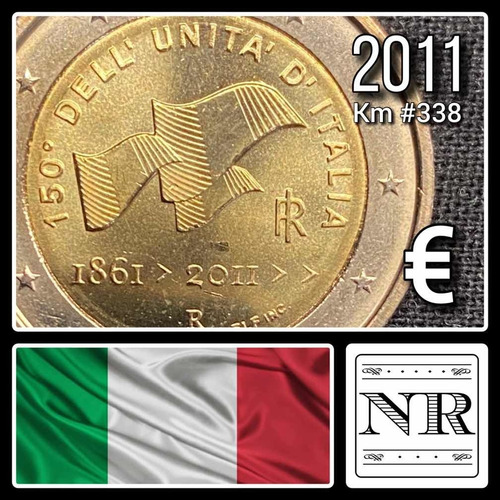 Italia - 2 Euros - Año 2011 - Km #338 - Unidad Italiana