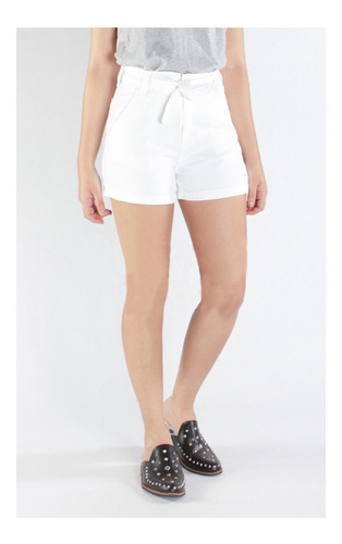 Short Jean Rigido Blanco C/ Lazo - Nahana