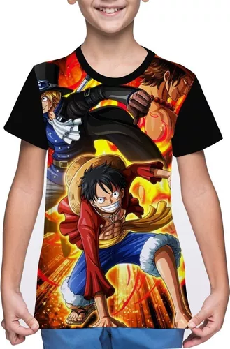 Camisa Temática Infantil Masculino One Piece Luffy - Compra Online I  Pirilampo Kids