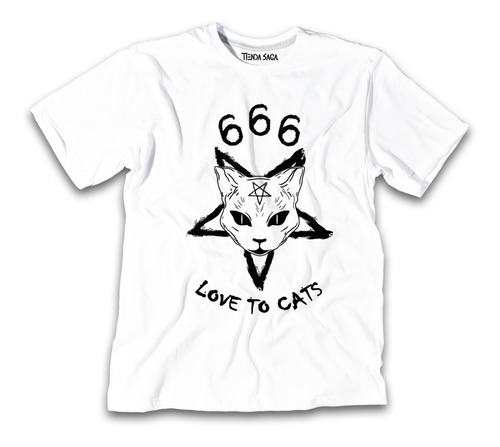 Camiseta Love To Cats Demonio Gatos