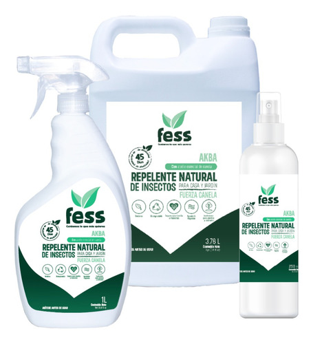 Tri-pack Repelente De Insectos Natural Akba Canela Fess