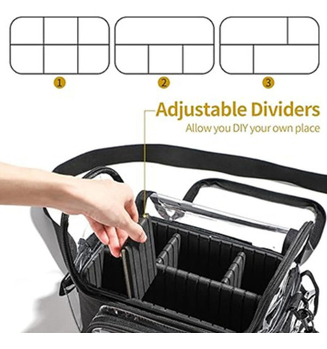 Bolsa De Maquillaje Cosmética Transparente Con Bolsa