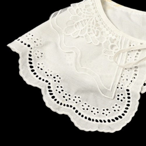 Layer Lace Applique Shawl False Collar Embroidery Floral Nec