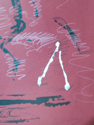 Antiguo Dibujo Firma Jean Michel Basquiat