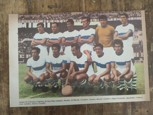 Recorte Gimnasia Lp Equipo Metropolitano 68 Di Plácido Otros