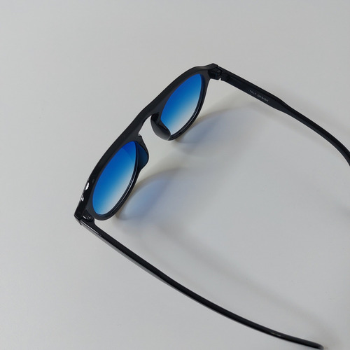 Gafas De Sol Redondas Unisex Tendencia Color Pop Lente Azul Varilla Marco Armazón Foto Diseño Redondo