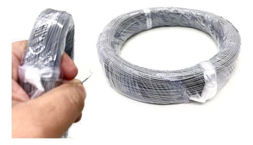 Cabinho Flexivel. 24awg =0,20mm Cinza Rolo C/100mts