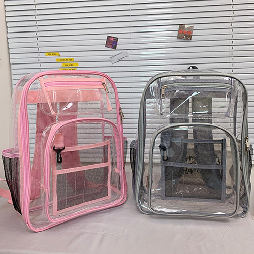 L Mochila Transparente Correa Reforzada De Pvc Resistente Al
