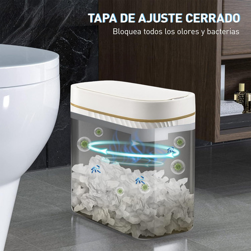 Cubo De Basura Automático Con Sensor Para Baño - 8l Botes