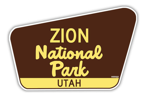 Pegatina De Parque Nacional Zion Decal 3.75  Utah Ut Vi...