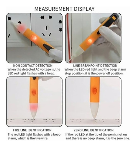 Tester Sensor Detector Lapiz Voltaje 90 - 1000 V Led Light