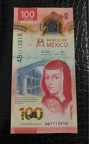 Billete De 100 Pesos Nuevo Serie Ab En Muy Buen Estado