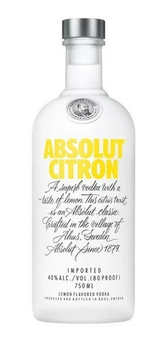 Vodka Absolut Citron 750 Ml.*