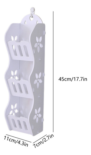 Estante De Almacenamiento Blanco De Múltiples Capas, Sin Per