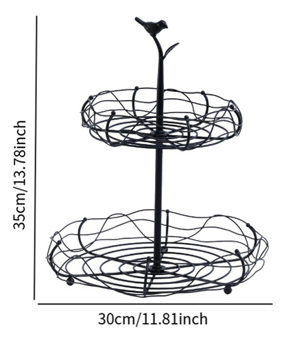 Cesta De Alambre Con Capas Para , Soporte 2 Niveles