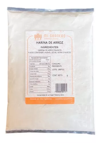 Harina de arroz integral Bolsa 500gr - Nutrimix