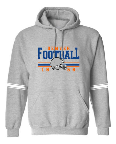 Pack Sudadera, Playera Y Gorra Con Diseño Denver Football