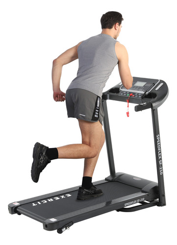 Esteira Ergométrica Exercit Modelo Speed Flex Sf-210 Cor Preto