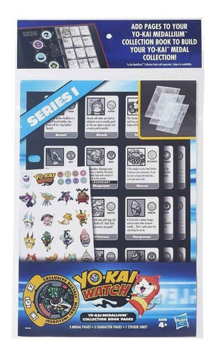 Paginas Libro Porta Medallas Serie 1 Yo Kai - Hasbro