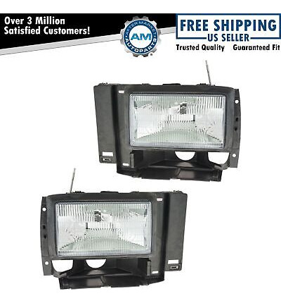 Headlights Headlamps Left & Right Pair Set For Ford Explor