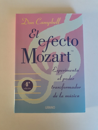 Libro.  El Efecto Mozart - Don Campbell. 