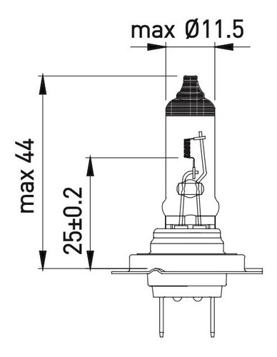 Imagen 5 de 6 de Ampolleta H7 12v 55w Pack 10 Unidades / Envío Gratis.