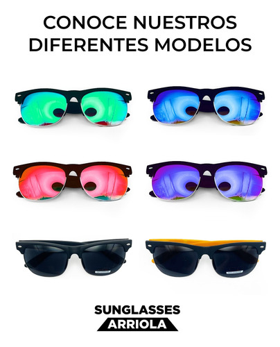 Gafas Solares Retro De Arillo Diseño Clásico Unisex Uv